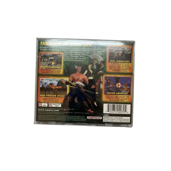 Tekken 3 PS1 Sony PlayStation 1 Black Label - Picture 2 of 4